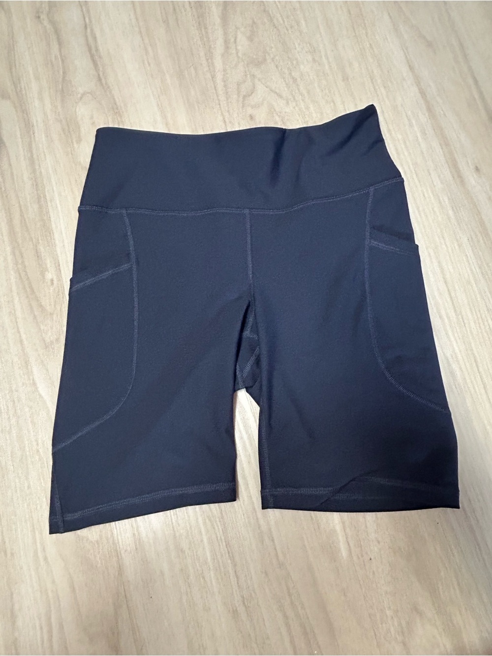 Old Navy Bike Short Powersoft High Rise Go-dry Womens Medium Blue worn once